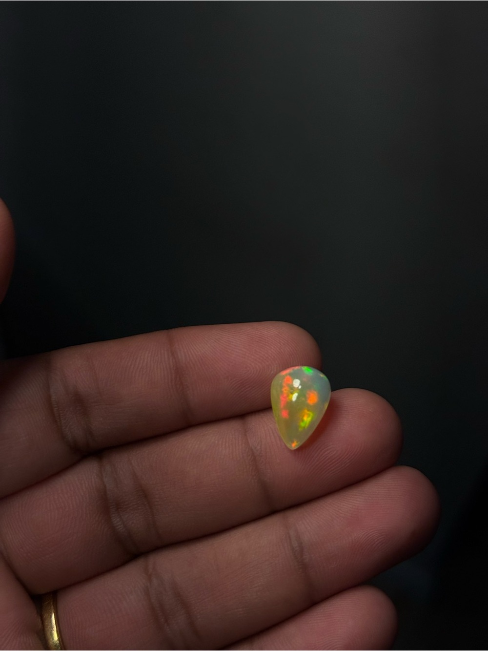 Natural Ethiopian Opal 5.6 Ct 15.18 x 10.33mm Pear Cabochon Loose Gemstones